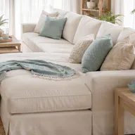 cream boucle accent chair