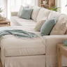 1. cream boucle sectional...