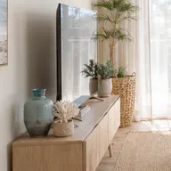 wood media console