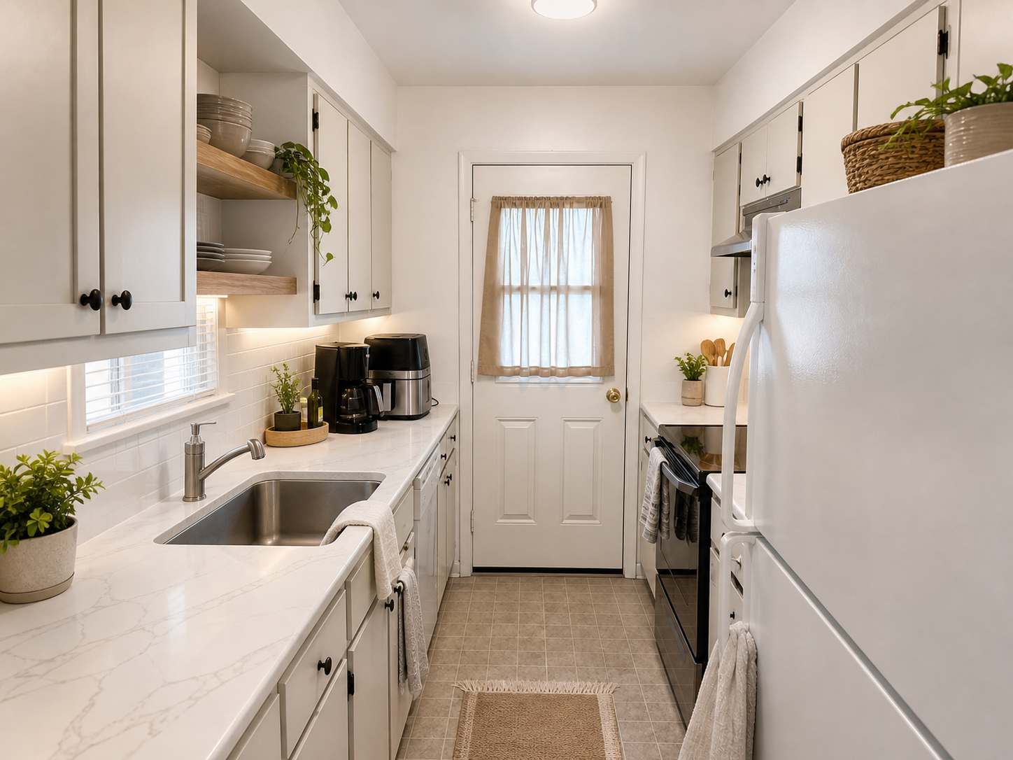 Compact Galley Kitchen Refresh after