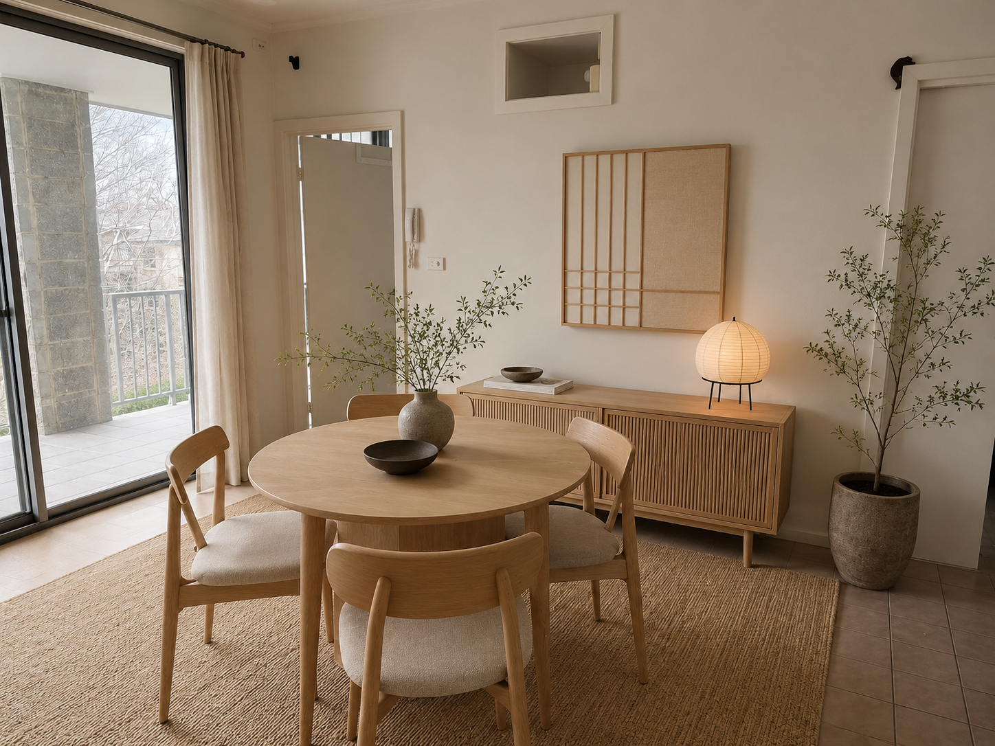 Japandi room style